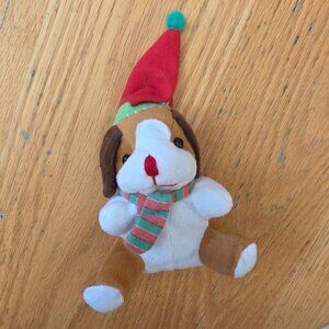 NWOT Pouch Pal Christmas Beagle Dog Stuffed Animal Toy